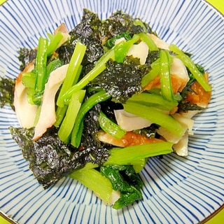 小松菜とちくわ韓国海苔の和え物